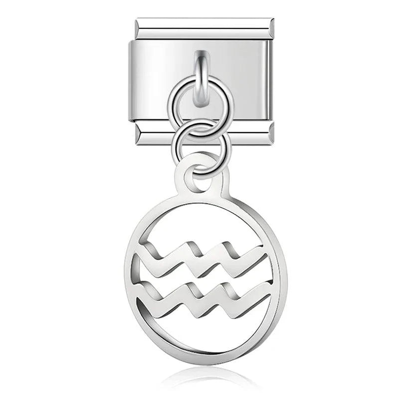 Aquarius Sign, on Silver