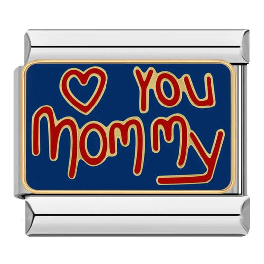 Blue Plate, I Love You Mommy, on Silver