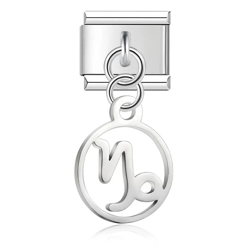 Capricorn Sign, on Silver