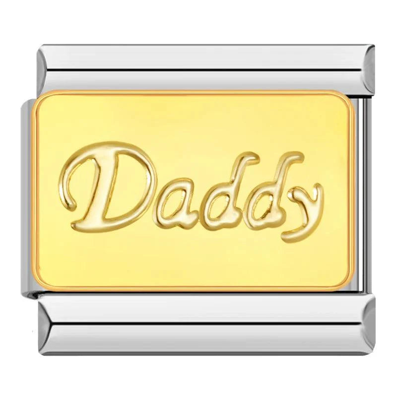 Daddy, Gold plate, on Silver