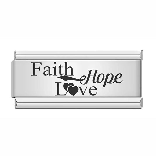 Faith, Hope, Love, on Silver