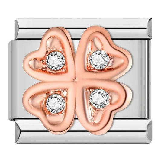 Flower, in Rose Gold, with its Stones