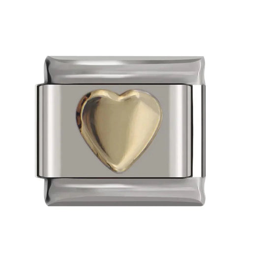 Gold Heart, on Silver