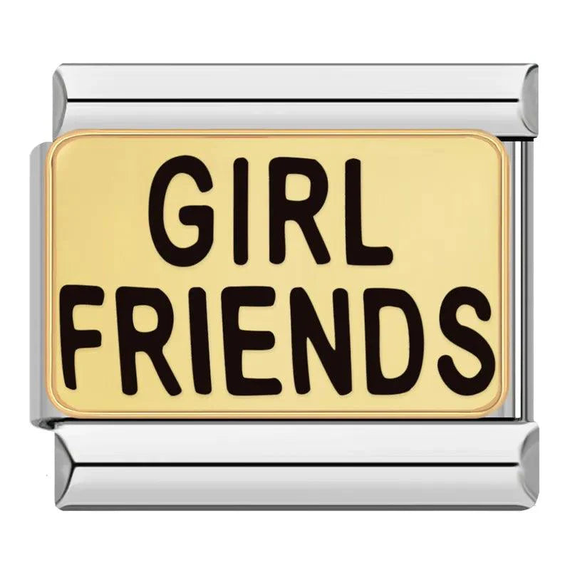 Gold Plate, Girl Friends, on Silver