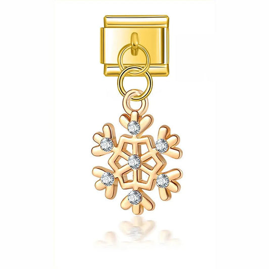 Gold Snowflake with Stones