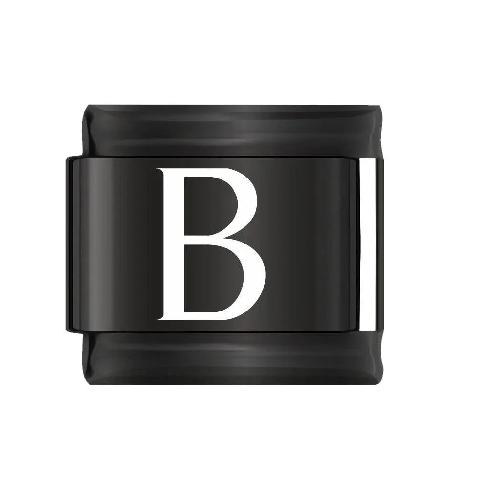 Letter B in White, on Black