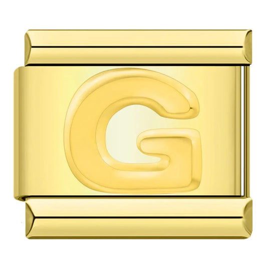 Letter G in Gold, on Gold