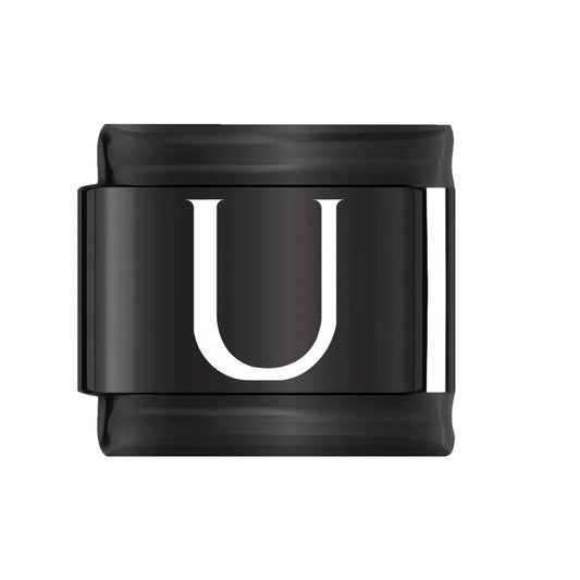 Letter U in White, on Black