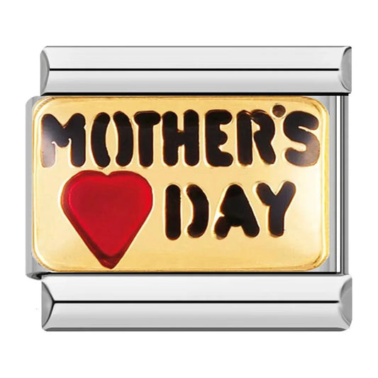 Mother's Day with a Red Heart, on Silver