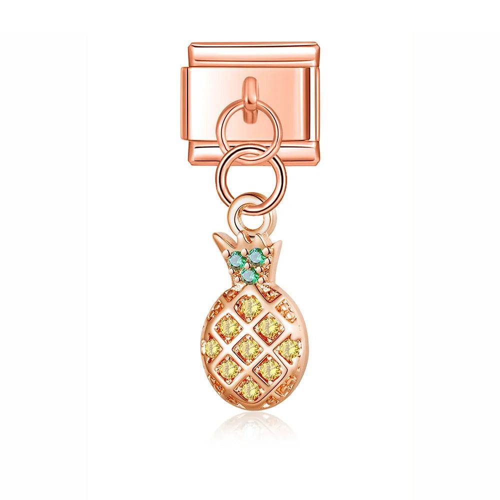 Pineapple with Stones, on Rose Gold