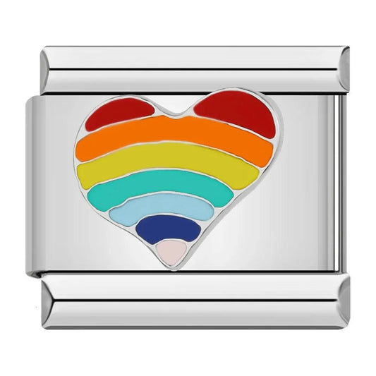 Rainbow Heart, on Silver