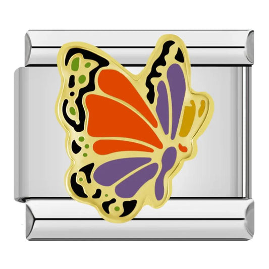 Royal Butterfly in Gold, on Silver