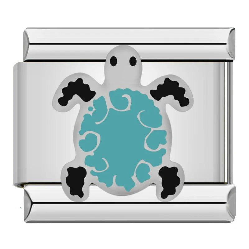 Turquoise Turtle, on Silver