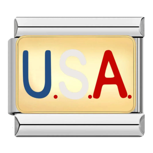 U.S.A, Gold Plate, on Silver