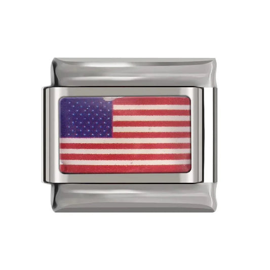 United States Flag, on Silver